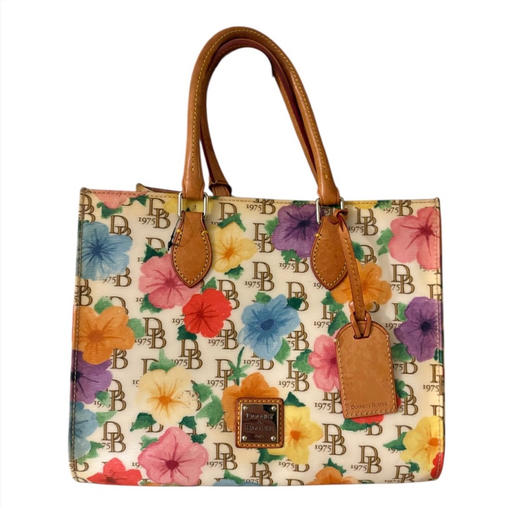 Dooney & Bourke Brown and Tan Tote Bag - Picture 2 of 7